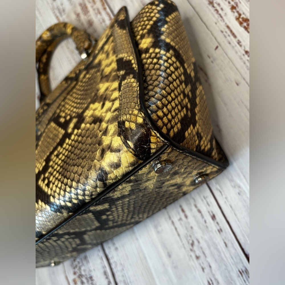 Michael Kors Snake Skin Embossed Satchel - Picture 10 of 16